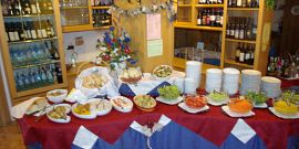 buffet di verdure e antipasti